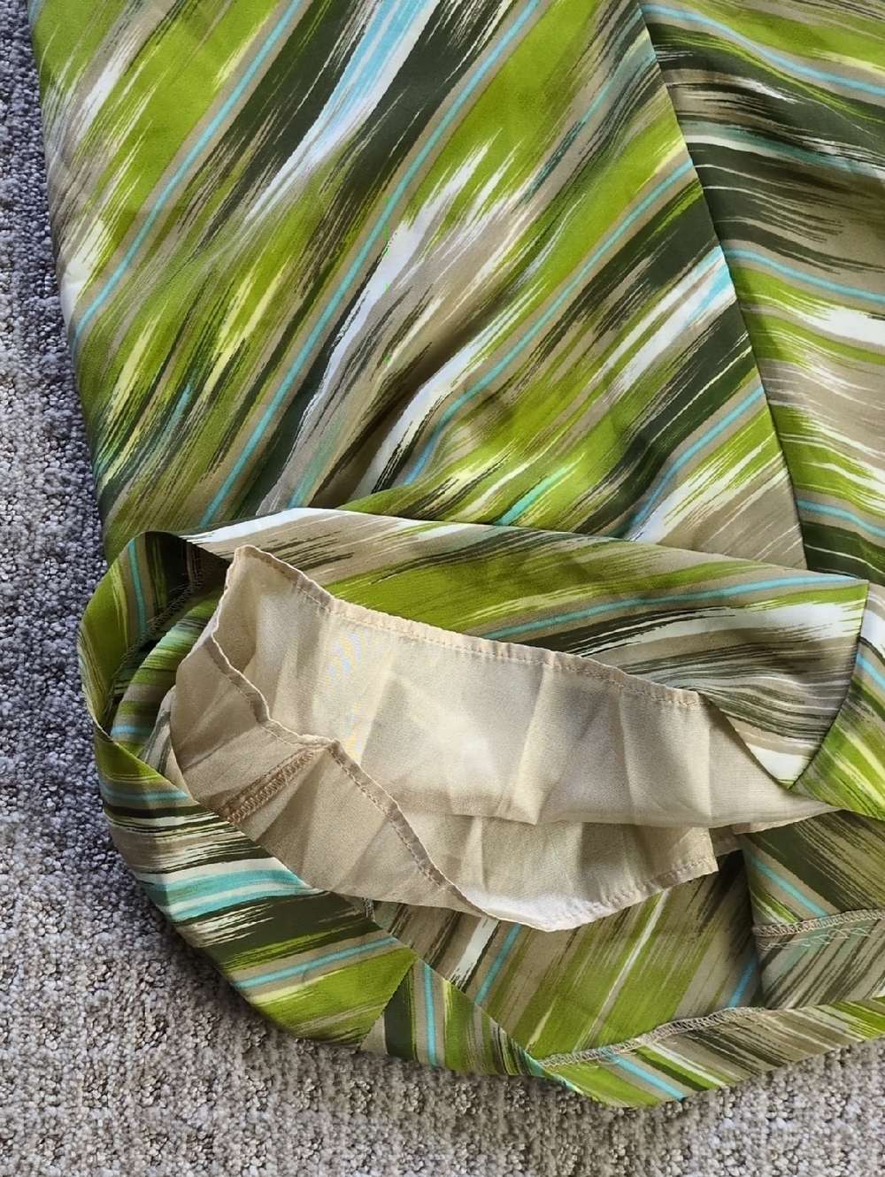 STUNNING Missoni Green Brushstroke Ruched Strap Floaty Midi Dress, Size 48 (16) - Picture 4 of 9